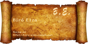 Biró Elza névjegykártya