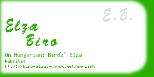 elza biro business card